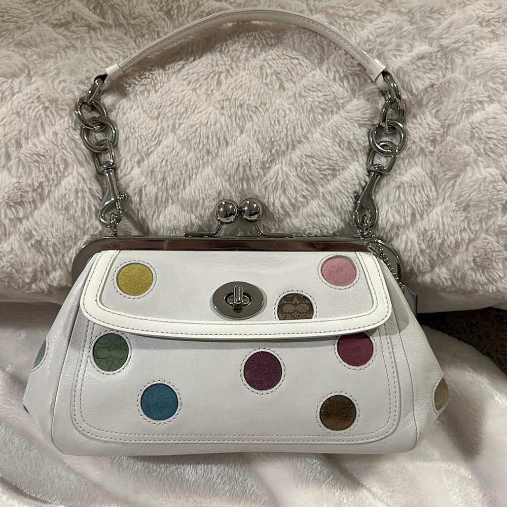 NWOT special edition coach polk a dot bag